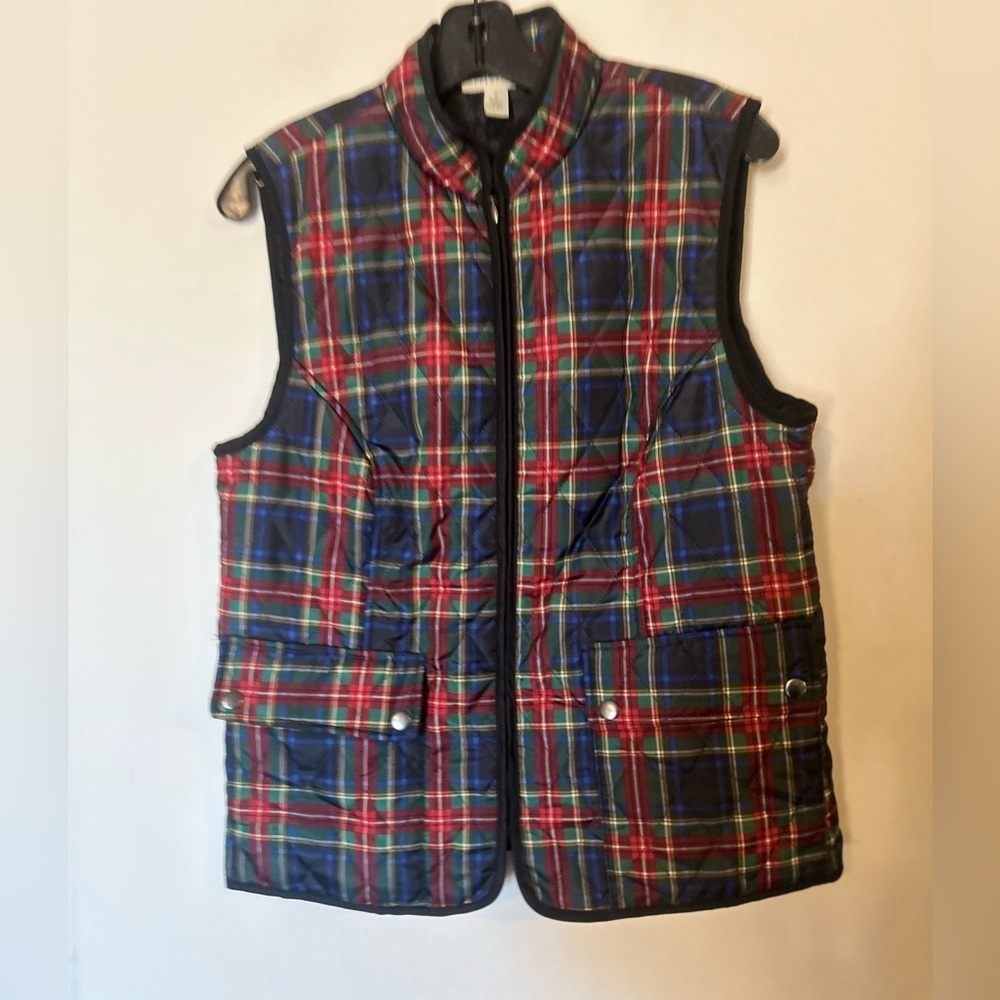 Appleseed's Small Plaid Quilted Vest
